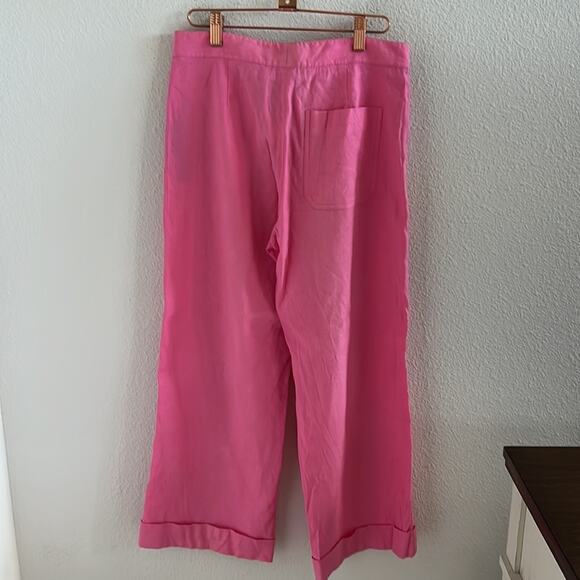 Ralph Lauren Vintage Black Label Linen Viscose Pink Wide Leg Pants 2 - Picture 2 of 8